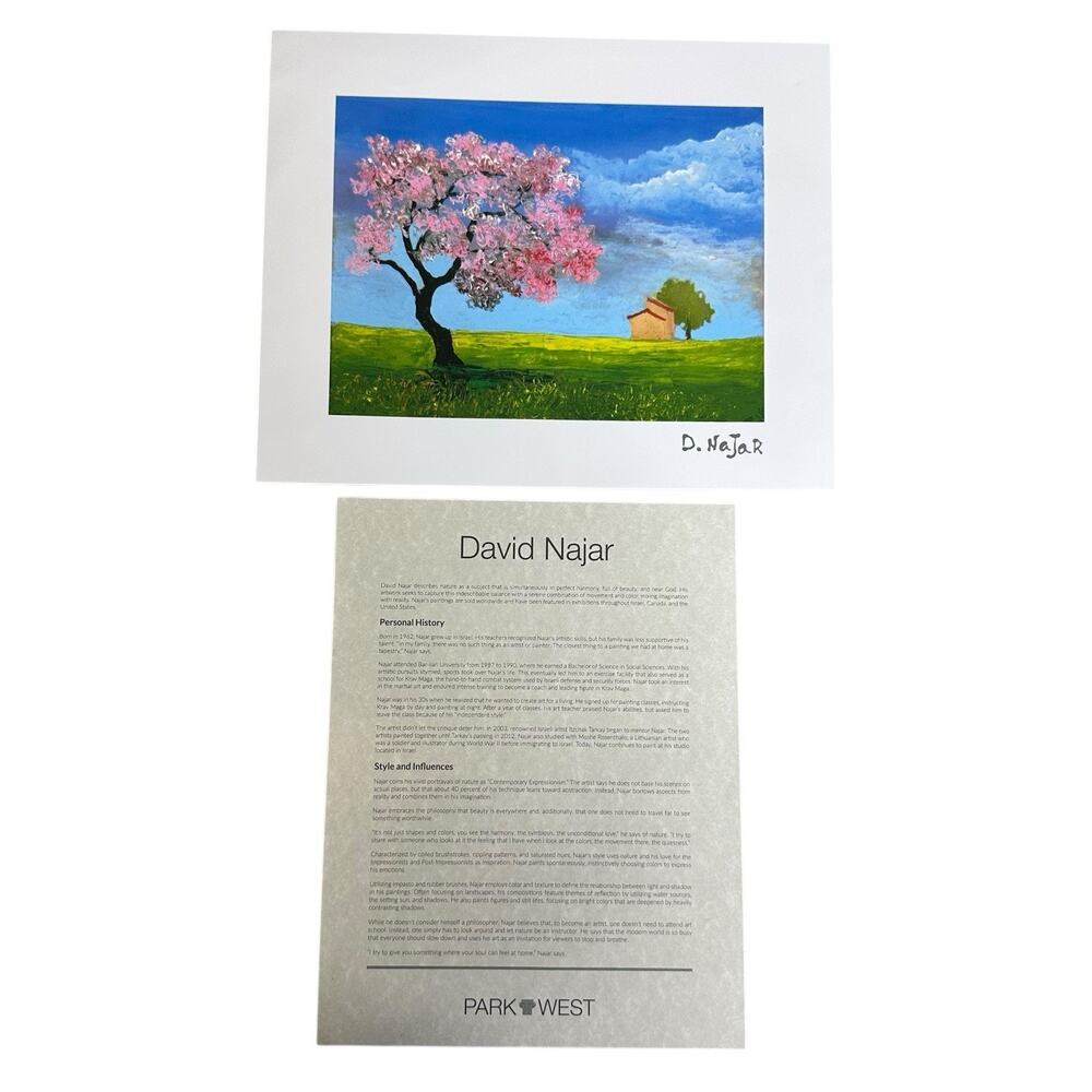 David Najar 2021 "Rural Home" Lithograph with Spot Varnish 10” x 12.5” With COA